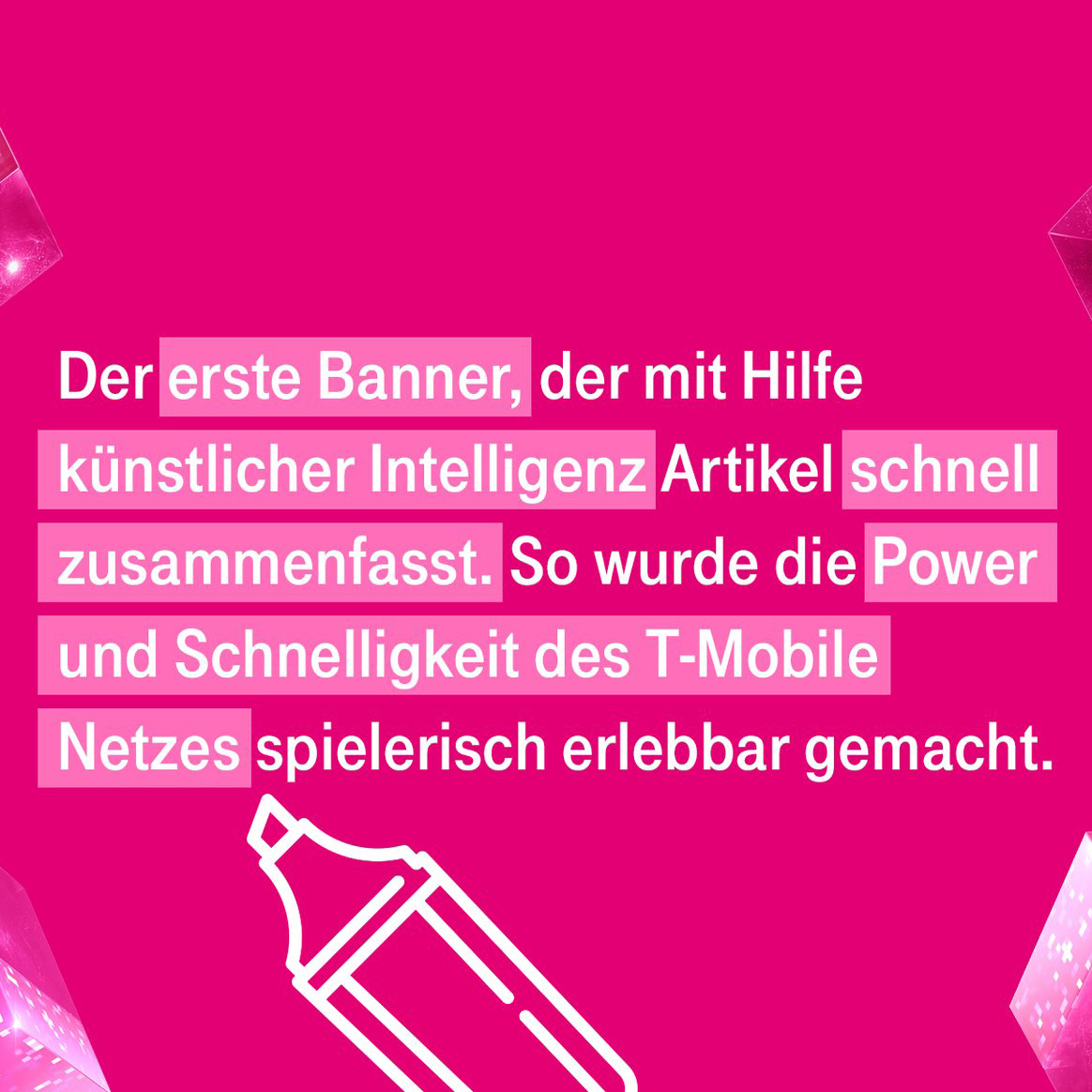 Banner mit künstlicher Intelligenz